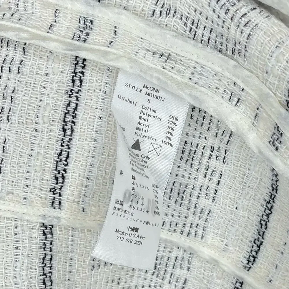 McGinn 'Skye' Tweed Jacket Women's Size 6 - Picture 9 of 11